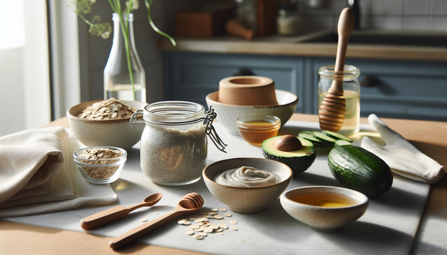 4) ⁣Domácí masky pro zářivou a vyživenou pleť