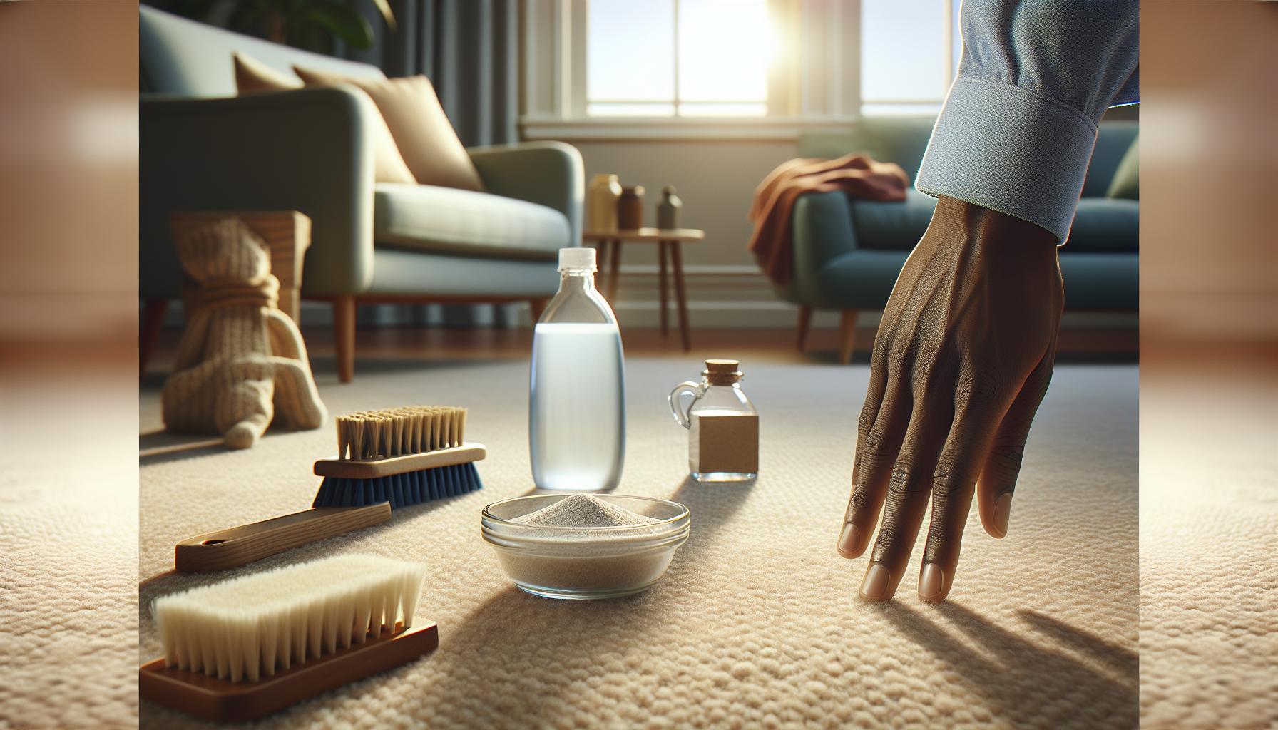 1) Jak odstranit běžné skvrny z koberce bez chemie