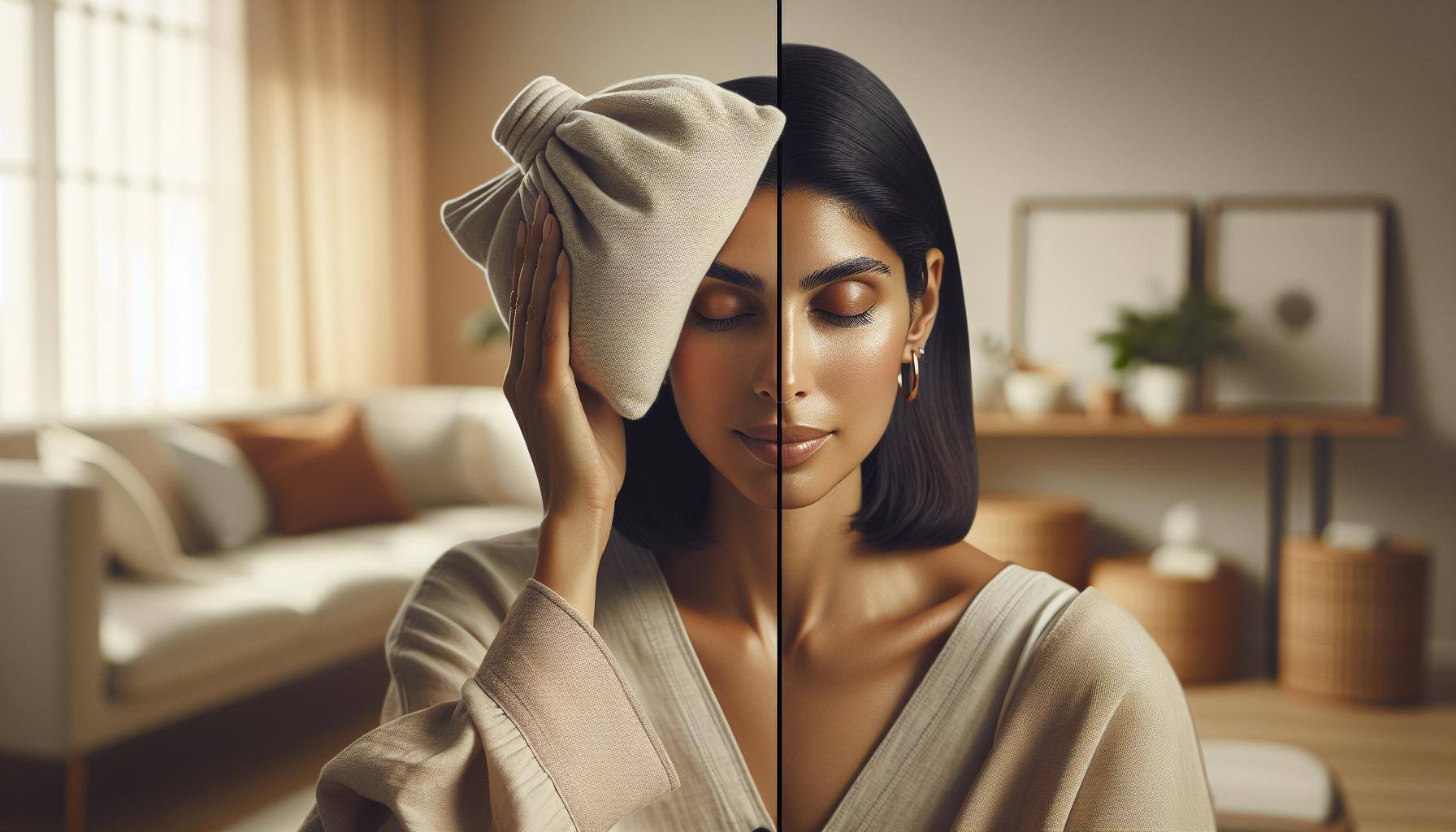 Babské rady na migrénu: 7 osvědčených způsobů úlevy 3 3) Jak využít teplý nebo studený obklad na bolest hlavy