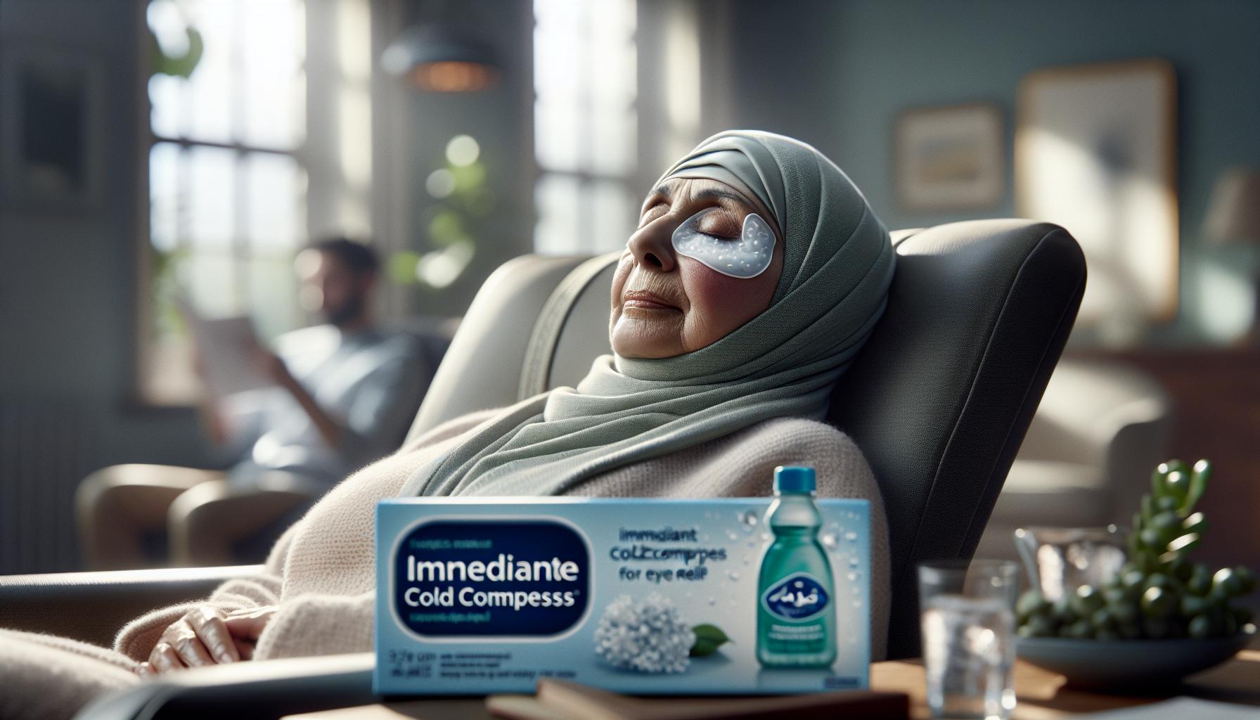 1) Okamžité studené obklady pro uvolnění očí