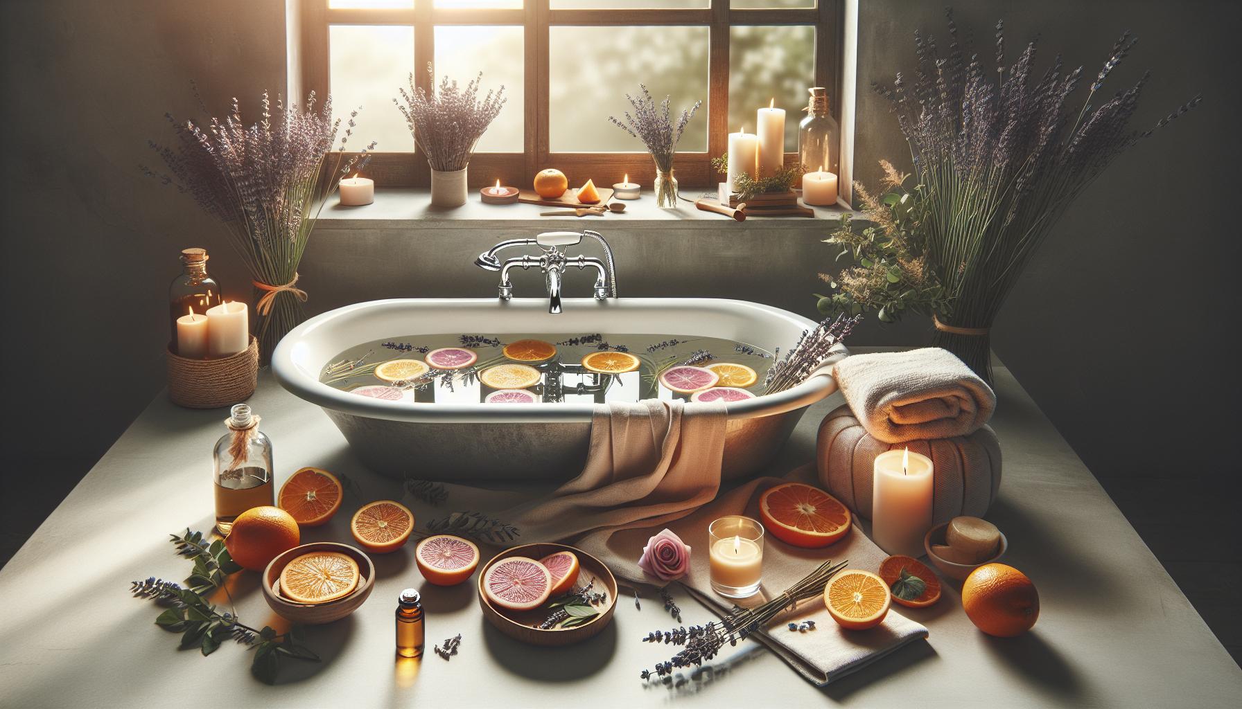 6) Teplé ‌koupele s přírodními přísadami