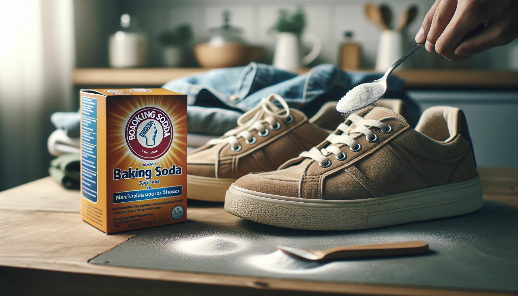 2) Využití jedlé sody na neutralizaci zápachu v botách